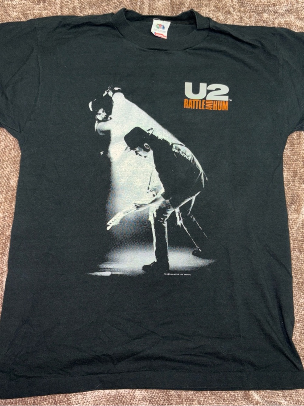 Vintage 1988 U2 Rattle and Hum Tour T Shirt Large Single Stitch Band Tee